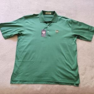 Cunningham Green Short Sleeve Polo Golf Shirt Sz L